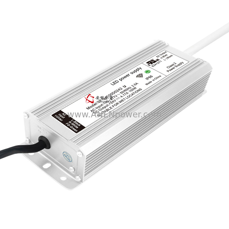 UL1598 Standard IP67 Waterproof Power Supply24V 100W LED Light