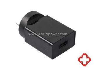 China UL/IEC 60601 SAA RCM certified 5V 2A AC Adapter, 5V 1A Medical USB Chargers with AU Plug supplier
