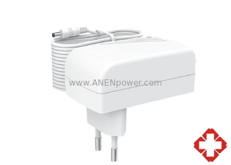 China IEC/EN 60601 Certified 24W max Medical Power Supply, 12V/9V/5V/24V/36V Medical AC Adapter supplier