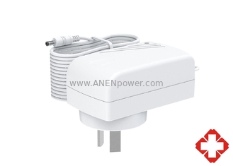 China IEC/EN 60601 Certified 24W AU Plug Medical Power Supply, 12V/9V/5V/24V/36V Medical AC Adapter supplier