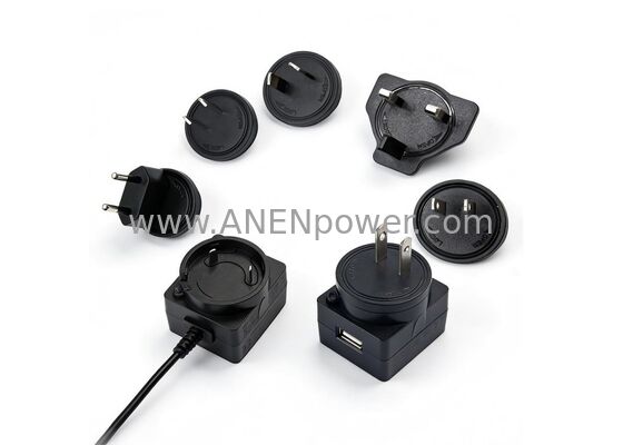 China 10W Interchangeable AC Adapter, 5V 2A USB Power Supply for IoT Devices & Smart Sensors supplier
