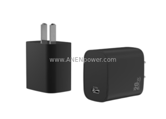 China CCC/China plug 20W GaN  Power Adapter 5V 3A, 9V 2.22A USB Transformer 12V 1.67A Type C PD Charger supplier