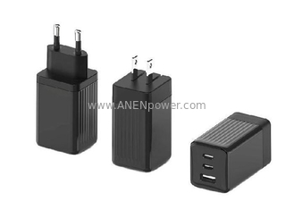 China UL PSE CE Certified 2C1A 65W USB-C GaN Charger 5V, 9V, 12V, 15V, 20V PD Power Adapter supplier