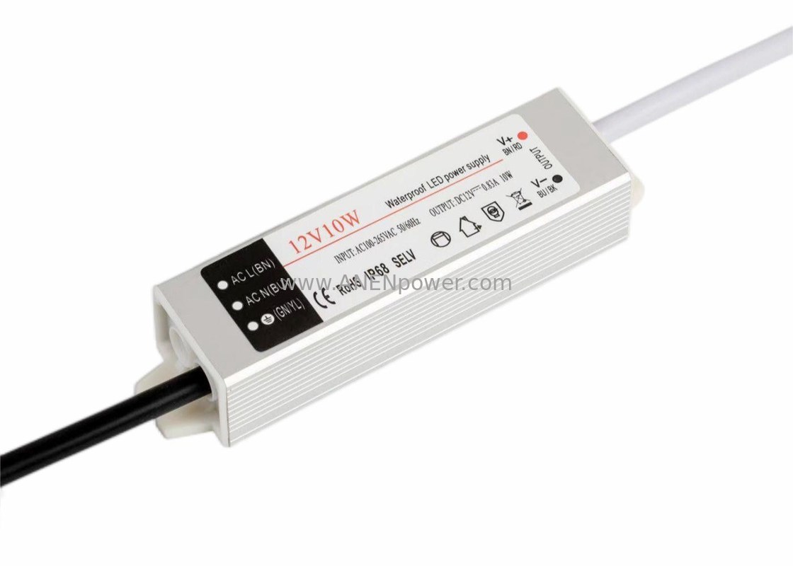 EN/IEC 61347 Certified 10W IP67 Waterproof LED Driver Transformer 12V