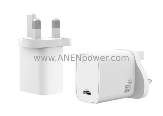 USA plug 20W GaN PD Power Adapter 5V 3A, 9V 2.22A Type-C Charger 12V 1.67A USB Transformer supplier