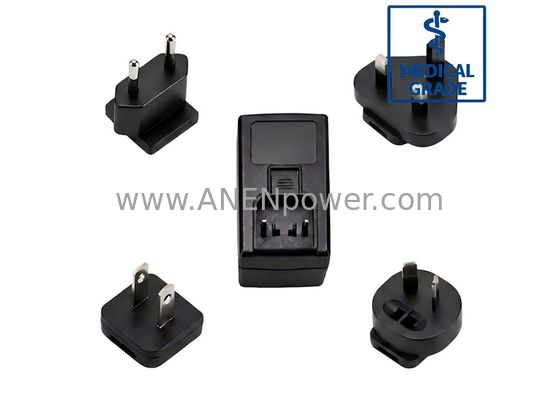 36W Isolated Medical AC/DC Power Supply, 2×MOPP & Interchangeable Plug, 12V 3A / 24V 1.5A supplier