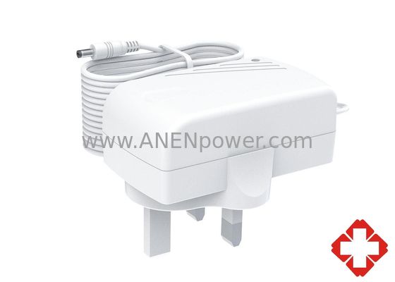 IEC/EN 60601 Certified 24W UK Plug Medical Power Supply, 12V/9V/5V/24V/36V Medical AC Adapter