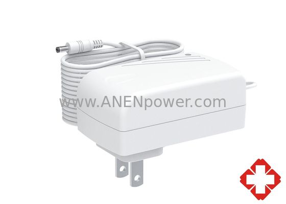 UL/EN 60601 Certified 24W US Plug Medical Power Supply, 12V/9V/5V/24V/36V AC Adapter